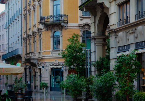 Buildings in via canova, Lugano
